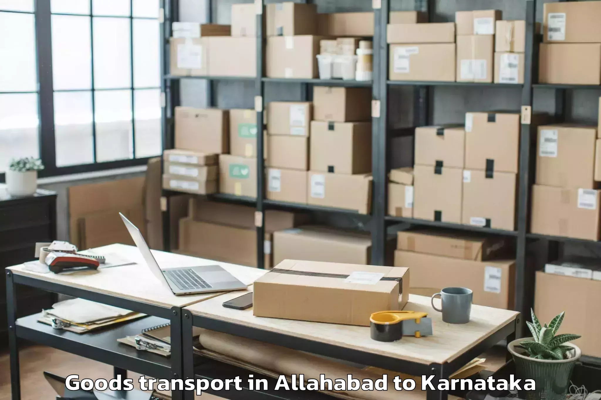 Book Allahabad to Kannada University Vidyaranya Goods Transport